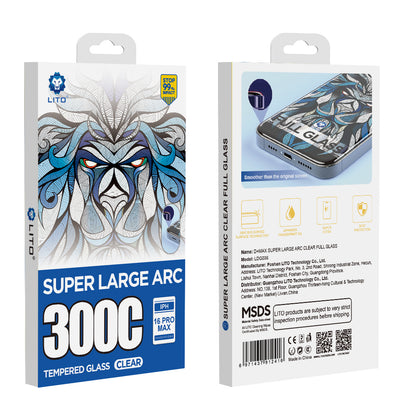 Zaštitna folija za ekran Lito D+ Max 300C za Apple iPhone 15 Pro, Kaljeno staklo, Puno ljepilo