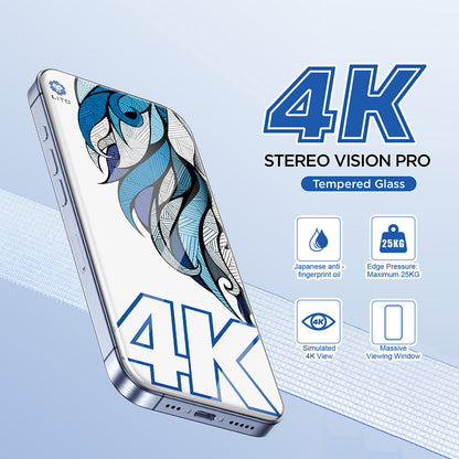 Zaštitna folija za ekran Lito D+ Max 4K za Apple iPhone 17 Pro Max, Kaljeno staklo, Full Glue, Crna