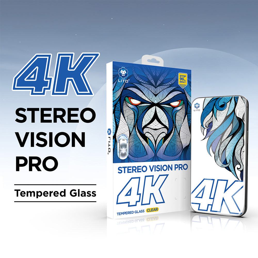 Zaštitna folija za ekran Lito D+ Max 4K za Apple iPhone 17 Pro, Kaljeno staklo, Full Glue, Crna