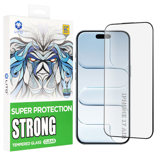 Zaštitna folija za ekran Lito D+ Max Strong za Apple iPhone 17 Air, Kaljeno staklo, Full Glue, Crna