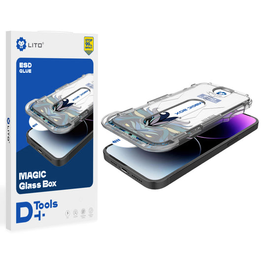 Zaštitna folija za ekran Lito Magic Glass Box D+ Tools za Apple iPhone 16, Kaljeno staklo, Puno ljepilo
