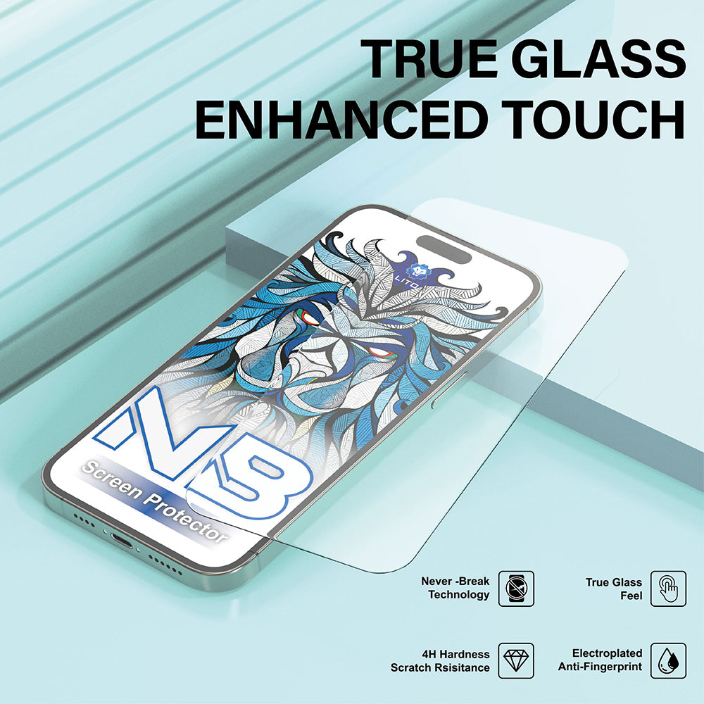 Zaštitna folija za ekran Lito NB za Apple iPhone 17 Pro, Kaljeno staklo, Full Glue, Crna