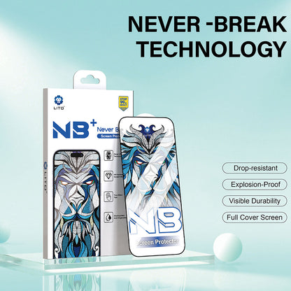 Zaštitna folija za ekran Lito NB za Apple iPhone 17 Pro, Kaljeno staklo, Full Glue, Crna