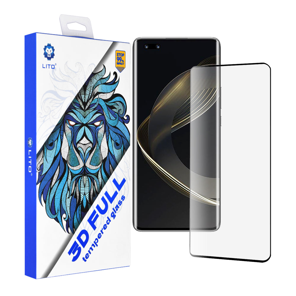 Zaštitna folija za ekran Lito za Huawei nova 11 Pro, Kaljeno staklo, Full Glue, 3D, Crna