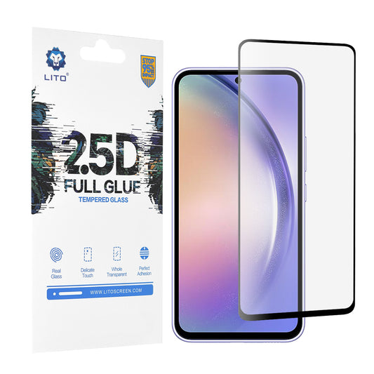 Zaštitna folija za ekran Lito za Samsung Galaxy A54 A546, Kaljeno staklo, Full Glue, 2.5D, Crna
