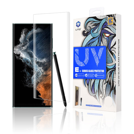 Zaštitna folija za ekran Lito za Samsung Galaxy S22 Ultra 5G S908, Kaljeno staklo, UV ljepilo, 3D