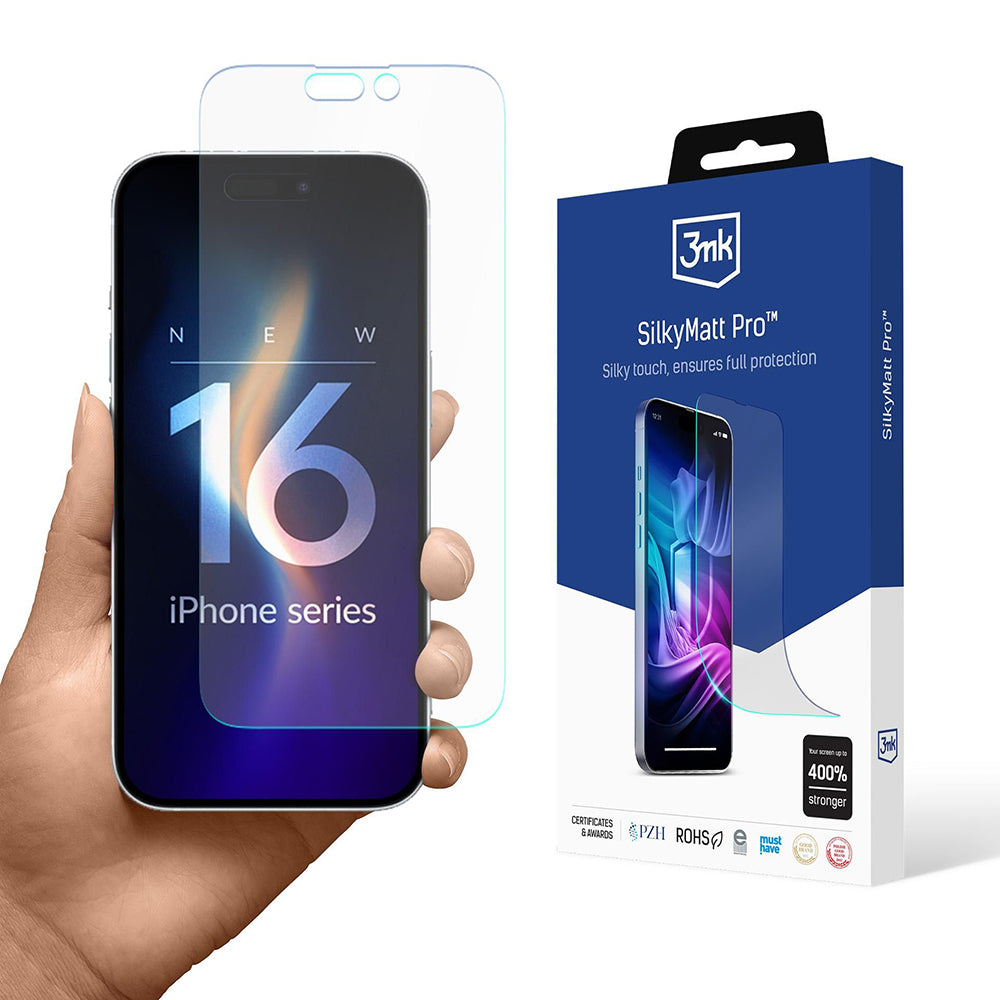 Zaštitna folija za ekran Matte 3MK Silky Pro za Apple iPhone 16, Plastika