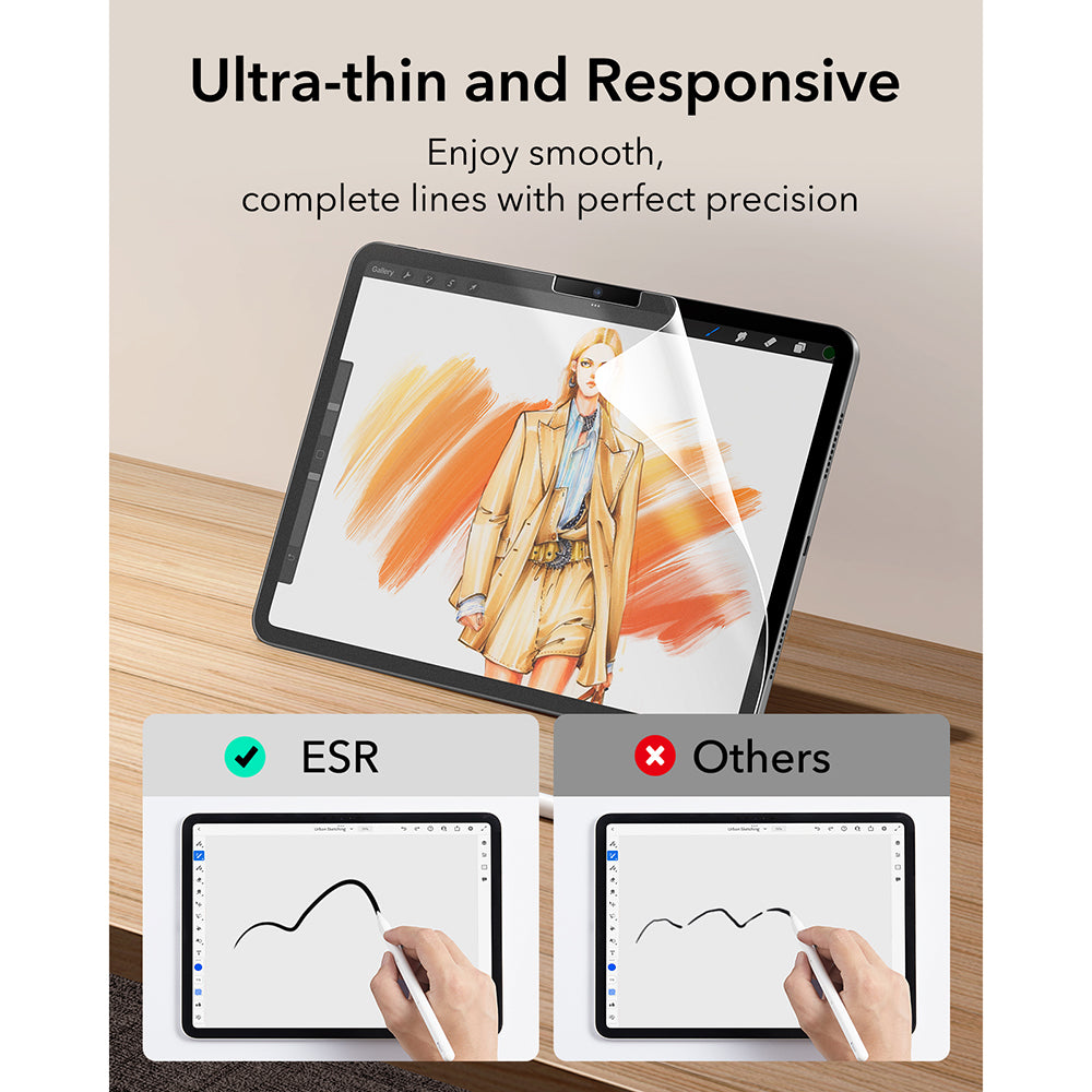 Zaštitna folija za ekran Matte ESR Paper Feel za Apple iPad Air 11 (2026) / Air 11 (2025), Plastika, Set od 2 komada