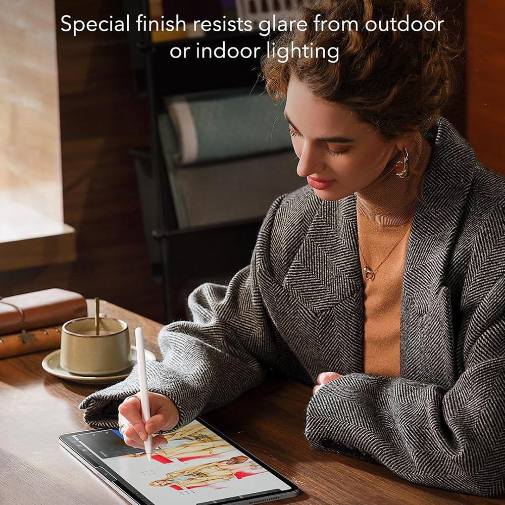 Zaštitna folija Matte ESR Paper Feel za Apple iPad Air 13 (2025) / Air 13 (2024), Plastika, Full Glue, Set 2 komada