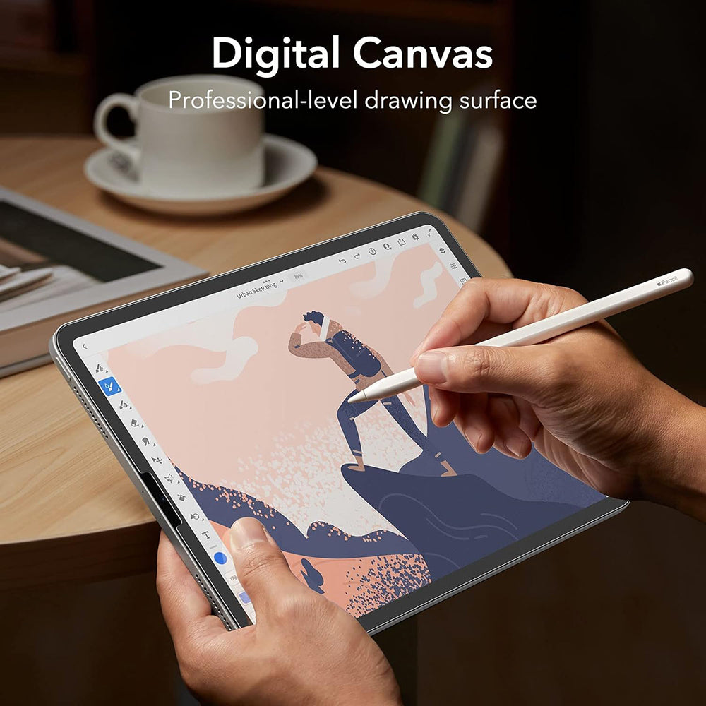 Zaštitna folija Matte ESR Paper Feel za Apple iPad Pro 12.9 (2022) / Pro 12.9 (2021) / Pro 12.9 (2020), Plastika, Set od 2 komada
