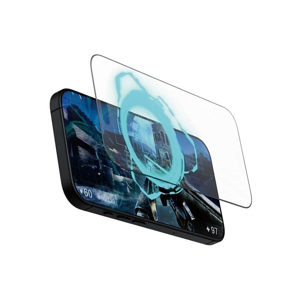 Zaštitna folija za ekran Matte PanzerGlass Ultra-Wide Fit Gaming za Apple iPhone 16 Pro, Kaljeno staklo, Full Glue, Crna