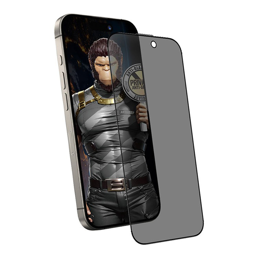 Zaštitna folija Ekran Matte Privacy Blueo Anti-Peep za Apple iPhone 15 Pro, Kaljeno Staklo, Full Glue