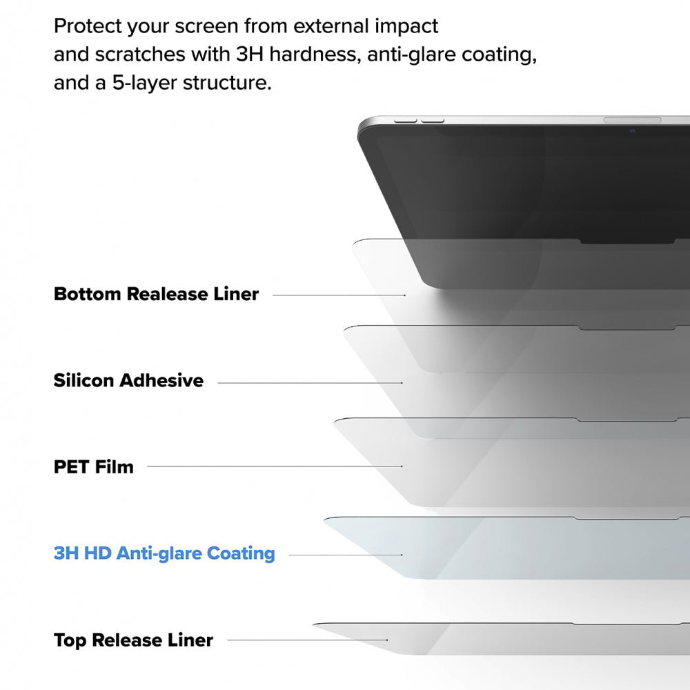 Zaštitna folija za ekran Matte Ringke Paper Touch Hard za Apple iPad Pro 13 (2024), Plastika
