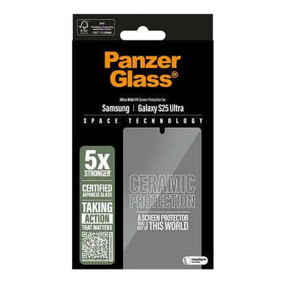Zaštitna folija za ekran PanzerGlass Ultra-Wide Ceramic EasyAligner za Samsung Galaxy S25 Ultra S938, Kaljeno staklo, Full Glue
