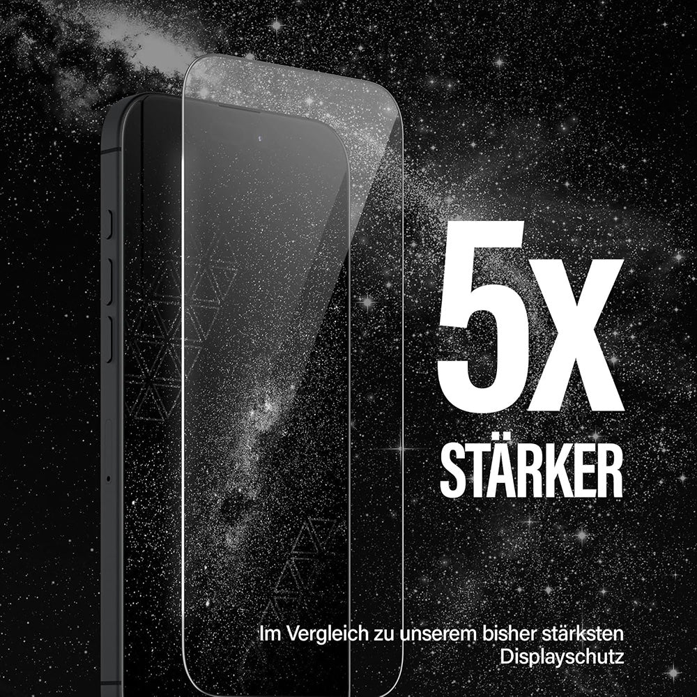 Zaštitna folija za ekran PanzerGlass Ultra-Wide Ceramic II EasyAligner za Apple iPhone 17 Pro, Kaljeno staklo, Full Glue, Crna