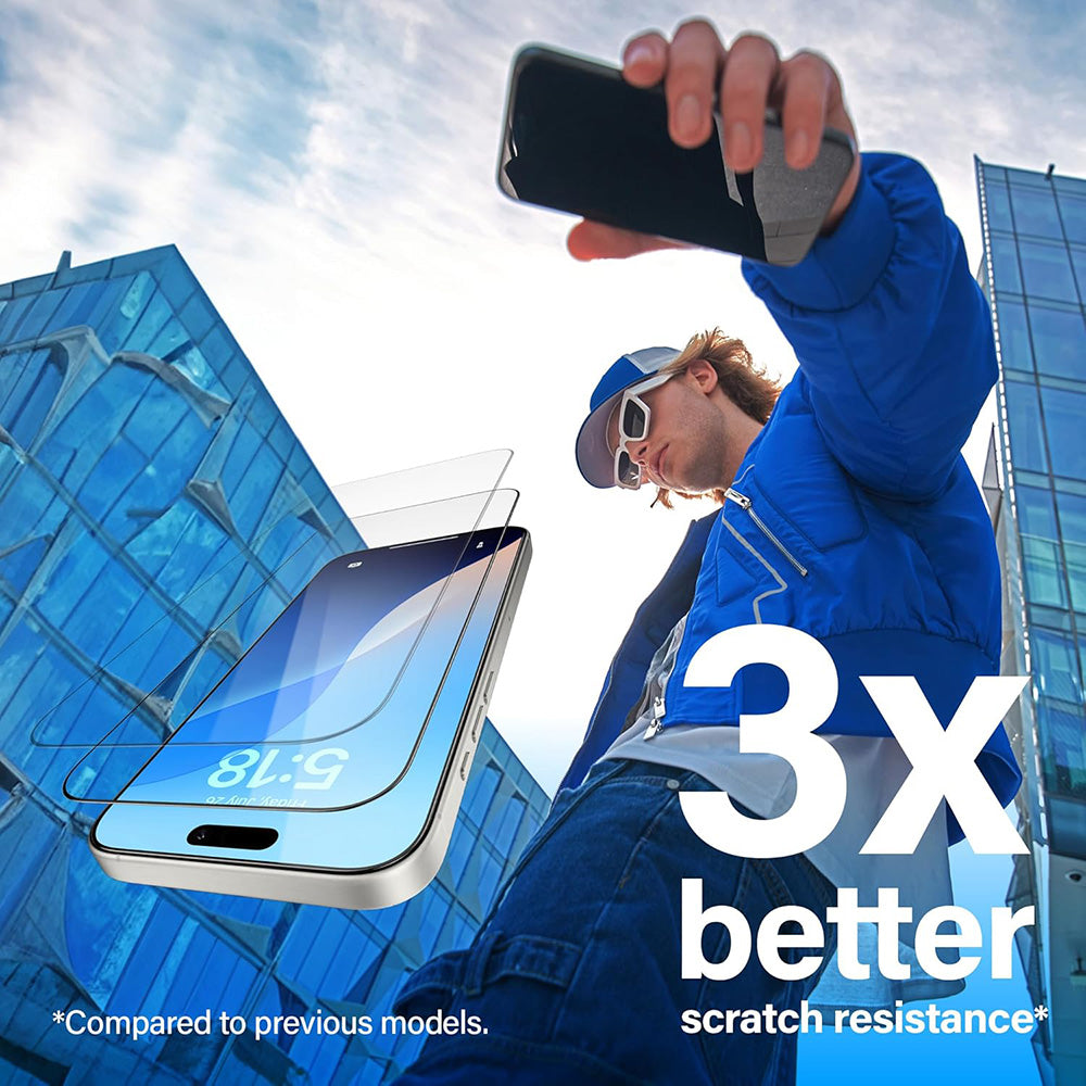 Zaštitna folija za ekran PanzerGlass Ultra-Wide Fit EasyAligner za Apple iPhone 17 / 16 Pro, Kaljeno staklo, Full Glue, Crna
