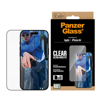 Zaštitna folija za ekran PanzerGlass Ultra-Wide Fit EasyAligner za Apple iPhone 17 Air, Kaljeno staklo, Full Glue, Crna