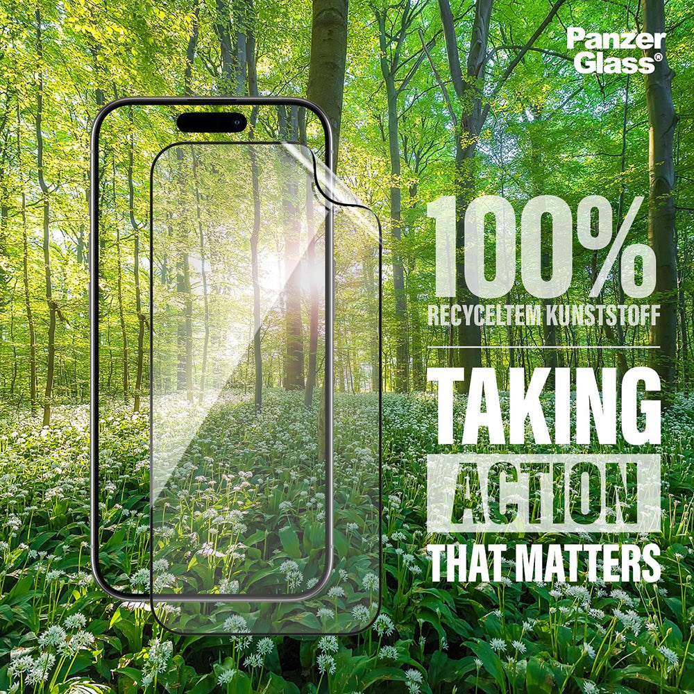 Zaštitna folija za ekran PanzerGlass Ultra-Wide Fit EyeCare za Apple iPhone 16 Pro Max, Kaljeno staklo, Full Glue, Crna
