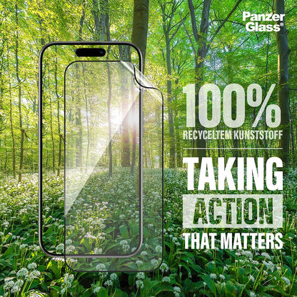 Zaštitna folija za ekran PanzerGlass Ultra-Wide Fit EyeCare za Apple iPhone 16 Pro Max, Kaljeno staklo, Full Glue, Crna