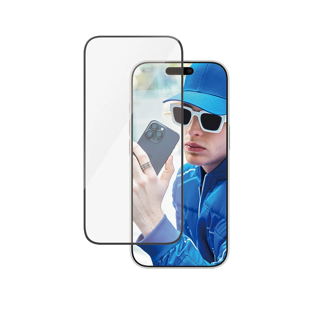 Zaštitna folija za ekran PanzerGlass Ultra-Wide Fit za Apple iPhone 16 Plus / 15 Plus, Kaljeno staklo, Full Glue, Crna
