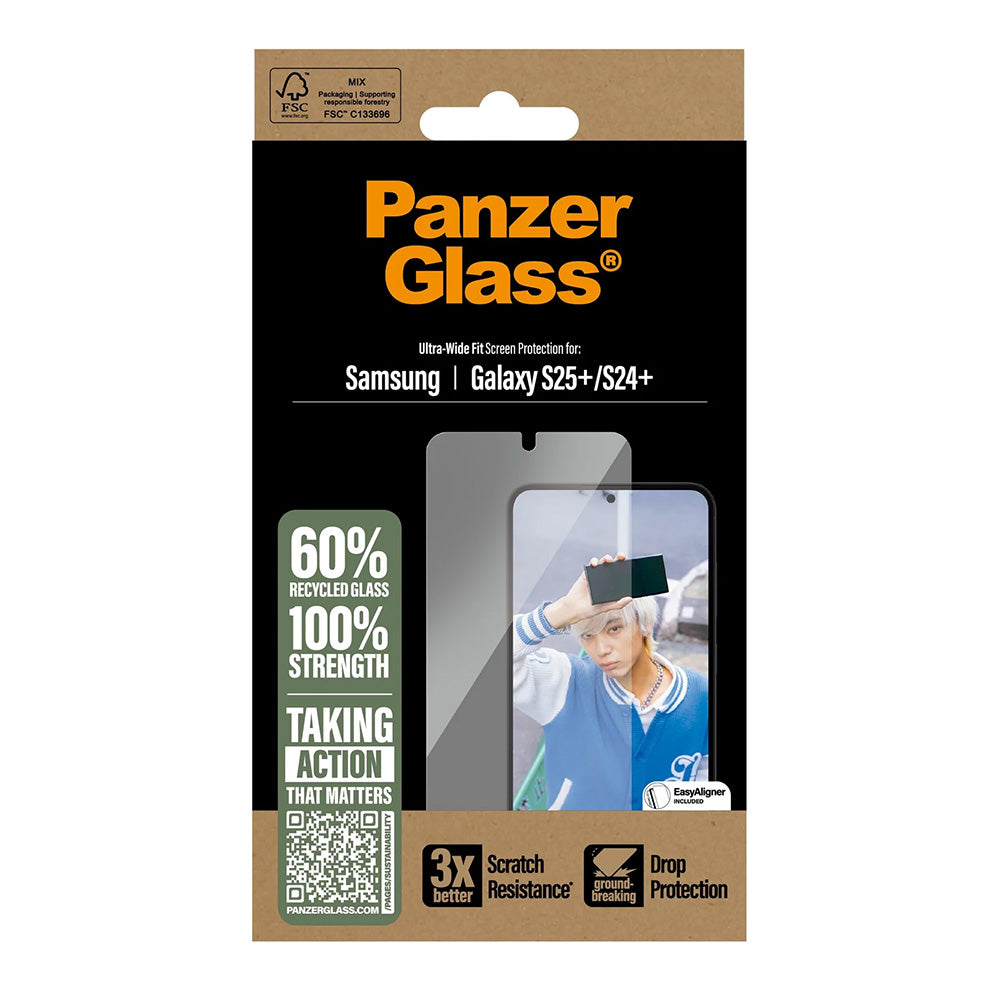 Zaštitna folija za ekran PanzerGlass Ultra-Wide Fit za Samsung Galaxy S25+ S936 / S24+ S926, Kaljeno staklo, Full Glue