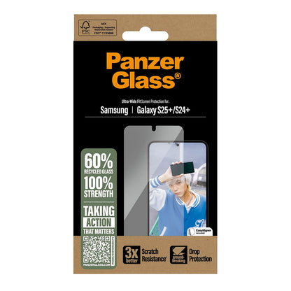 Zaštitna folija za ekran PanzerGlass Ultra-Wide Fit za Samsung Galaxy S25+ S936 / S24+ S926, Kaljeno staklo, Full Glue