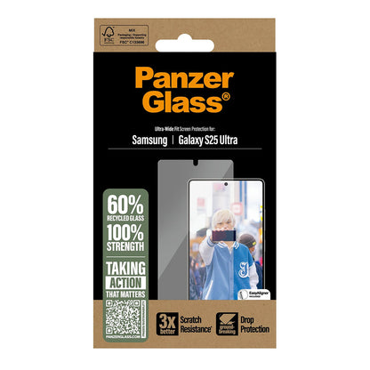 Zaštitna folija za ekran PanzerGlass Ultra-Wide Fit za Samsung Galaxy S25 Ultra S938, Kaljeno staklo, Full Glue
