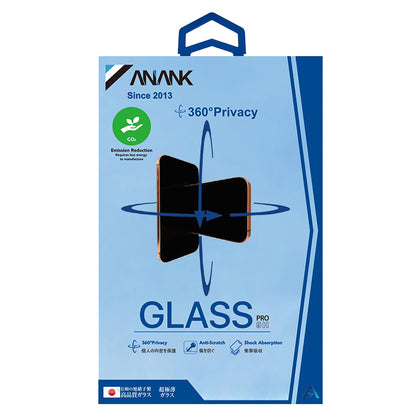 Zaštitna folija Ekran Privacy Anank 1X Reinforced 360 za Apple iPhone 14 Pro Max, Kaljeno Staklo, Full Glue, 2.5D