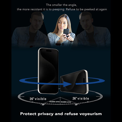Zaštitna folija Ekran Privacy Anank 1X Reinforced 360 za Apple iPhone 16, Kaljeno Staklo, Full Glue, 2.5D