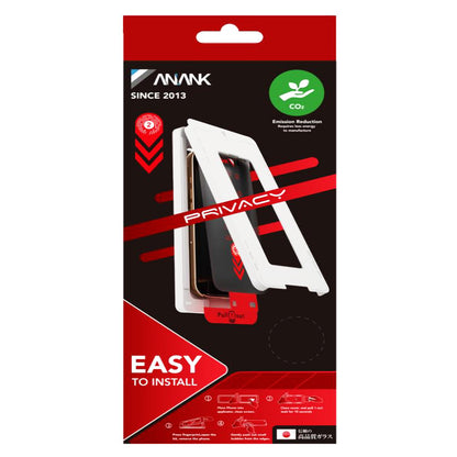 Zaštitna folija za ekran Privacy Anank 2X Reinforced za Apple iPhone 16 Pro Max, Kaljeno staklo, Full Glue, 2.5D