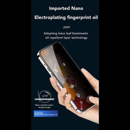 Zaštitna folija za ekran Privacy Anank 3X Reinforced za Apple iPhone 15, Kaljeno staklo, Full Glue, 2.5D