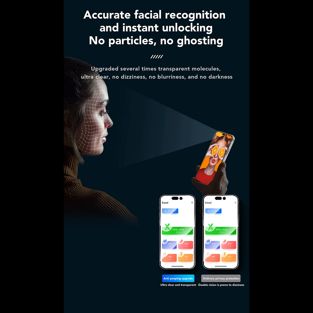 Zaštitna folija za ekran Privacy Anank 3X Reinforced za Apple iPhone 16 Pro Max, Kaljeno staklo, Full Glue, 2.5D