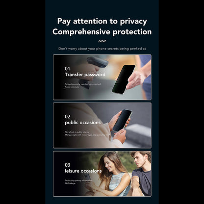 Zaštitna folija za ekran Privacy Anank 3X Reinforced za Apple iPhone 16 Pro, Kaljeno staklo, Full Glue, 2.5D