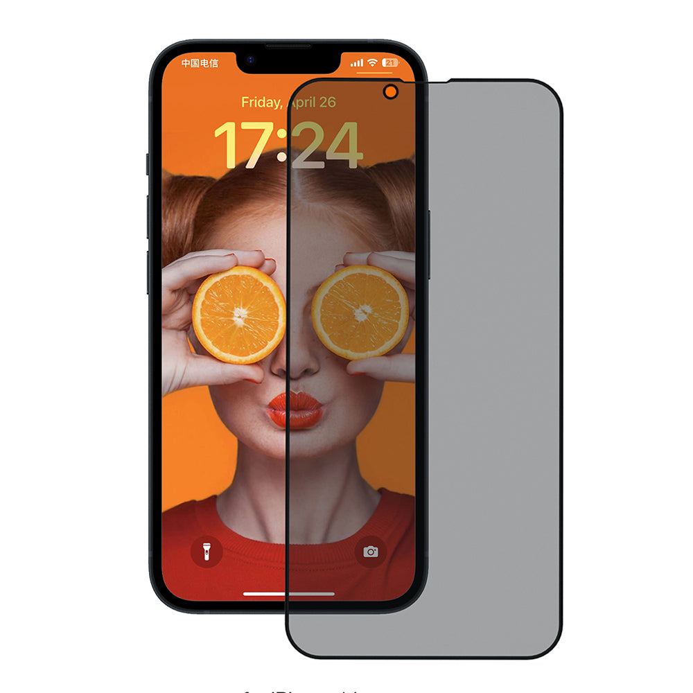 Zaštitna folija za ekran Privacy Anank 3X Reinforced za Apple iPhone 17e / 16e / 14 / 13 Pro, Kaljeno staklo, Full Glue, 2.5D