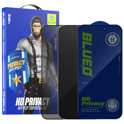 Zaštitna folija Ekran Privacy Blueo Anti-Peep za Apple iPhone 15 Pro Max, Kaljeno Staklo, Full Glue