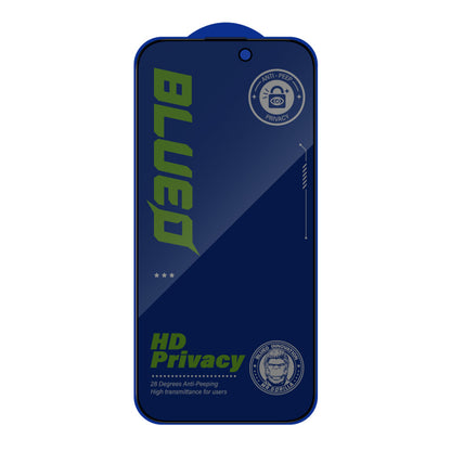 Zaštitna folija Ekran Privacy Blueo Anti-Peep za Apple iPhone 15 Pro Max, Kaljeno Staklo, Full Glue
