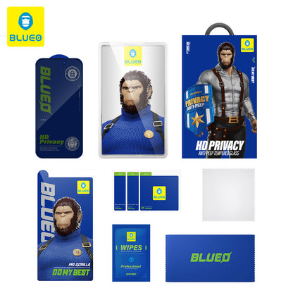 Zaštitna folija Ekran Privacy Blueo Anti-Peep za Apple iPhone 15 Pro Max, Kaljeno Staklo, Full Glue