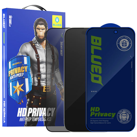 Zaštitna folija Ekran Privacy Blueo Anti-Peep za Apple iPhone 16 / 15, Kaljeno Staklo, Full Glue