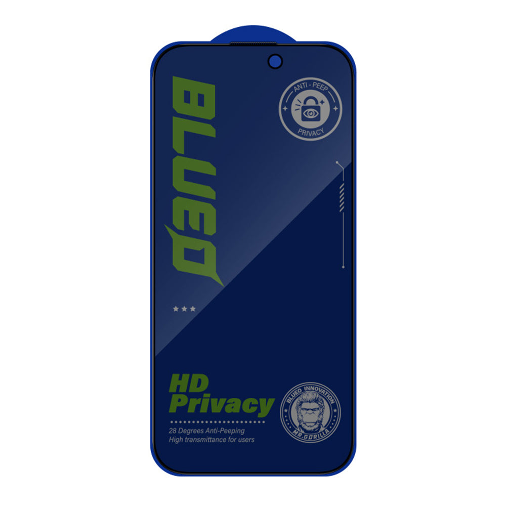 Zaštitna folija Ekran Privacy Blueo Anti-Peep za Apple iPhone 16 / 15, Kaljeno Staklo, Full Glue