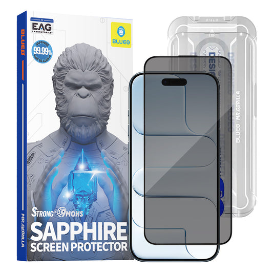 Zaštitna folija za ekran Privacy Blueo Sapphire Applicator Pro za Apple iPhone 17 Air, Kaljeno staklo, Full Glue