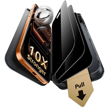 Zaštitna folija za ekran Privacy ESR Armorite Pro UltraFit za Apple iPhone 18 Pro Max, Kaljeno staklo, Full Glue, Set od 3 komada