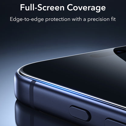 Zaštitna folija za ekran Privacy ESR Armorite UltraFit za Apple iPhone 18 Pro, Kaljeno staklo, Full Glue, Set od 2 komada