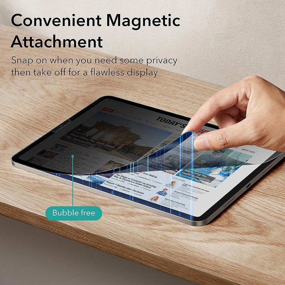 Zaštitna folija za ekran Privacy ESR Magnetic za Apple iPad Pro 12.9 (2022) / Pro 12.9 (2021) / Pro 12.9 (2020), Plastika