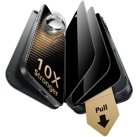 Zaštitna folija za ekran Privacy ESR UltraFit Armorite Pro za Apple iPhone 17 Pro, Kaljeno staklo, Full Glue, Set od 3 komada