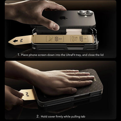 Zaštitna folija za ekran Privacy ESR UltraFit Armorite Pro za Apple iPhone 17 Pro, Kaljeno staklo, Full Glue, Set od 3 komada