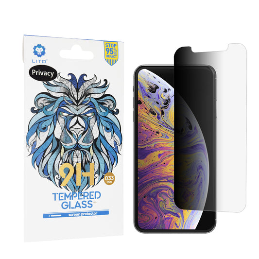Zaštitna folija za ekran Privacy Lito Classic za Apple iPhone 11 Pro Max / XS Max, Kaljeno staklo, Full Glue, 2.5D