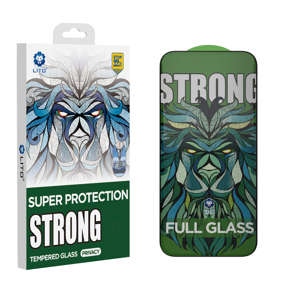 Zaštitna folija za ekran Privacy Lito D+ Max Strong za Apple iPhone 17 / 16 Pro, Kaljeno staklo, Full Glue
