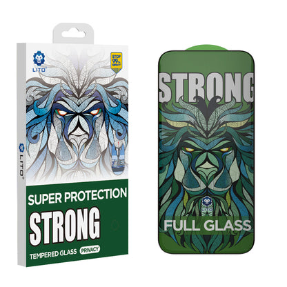 Zaštitna folija za ekran Privacy Lito D+ Max Strong za Apple iPhone 17 / 16 Pro, Kaljeno staklo, Full Glue