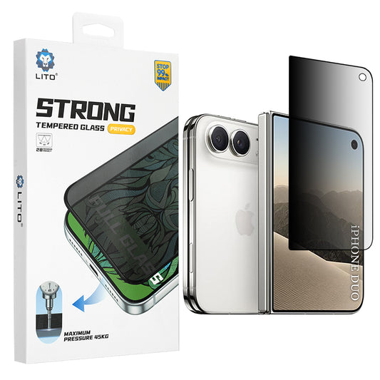 Zaštitna folija za vanjski ekran Privacy Lito D+ Max Strong za Apple iPhone Duo, Kaljeno staklo, Full Glue