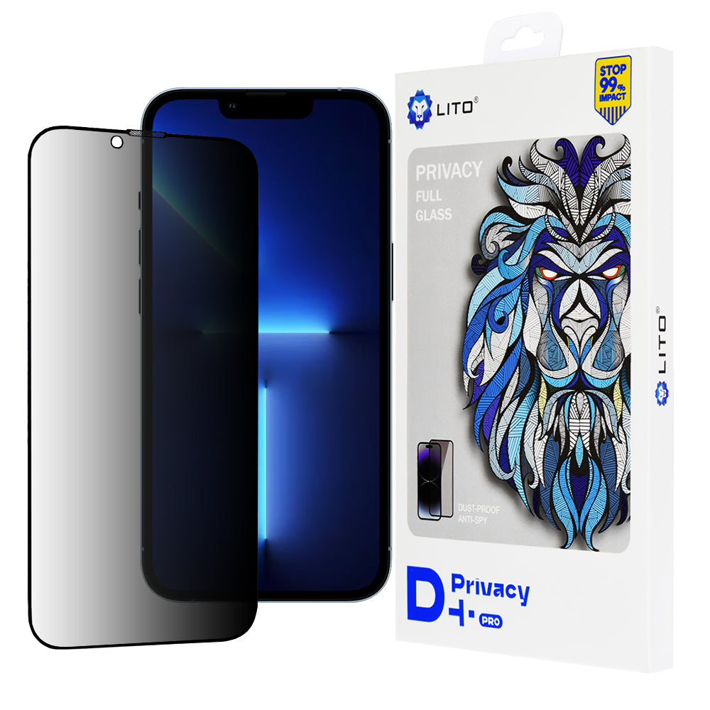 Zaštitna folija za ekran Privacy Lito D+ Pro za Apple iPhone 14 Plus / 13 Pro Max, Kaljeno staklo, Full Glue